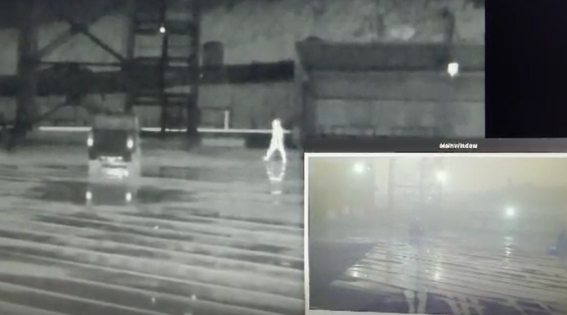 View through the system – Person & vehicle visible